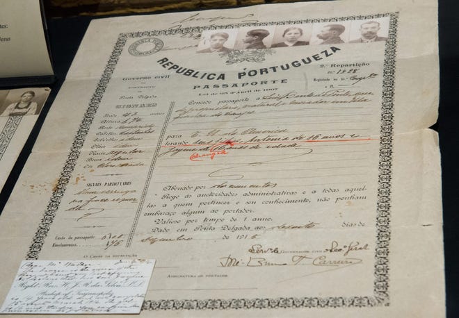 A Portuguese passport from 1928 is one of the many documents discovered in the attic of Lowell City Hall.

Daily News and Wicked Local/Bradley Cauchon