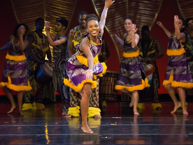 Agbedidi, UF's West African dance ensemble, will perfom today, Friday and Sunday at the McGuire Pavilion's Constans Theatre.