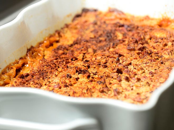 This dish was prepared by Amy Byers it is a dish of Pumpkin Crisp.