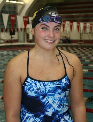 Wachusett Regional High senior and star swimmer Rachel Whitaker of Princeton. Photo/Jay Gearan