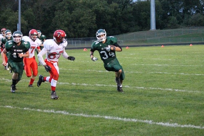 Portland St. Patrick senior Brady Lehman was named AP Honorable Mention All-State in the 8-man football league.