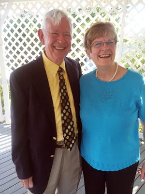 The Rev. Paul and Barbara Harbach: happy together.