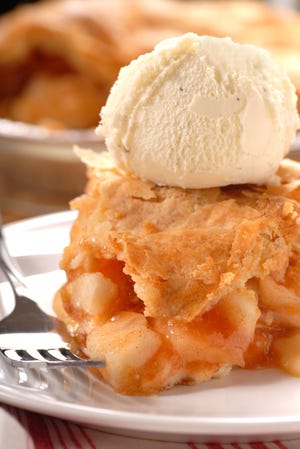 Topped wtih ice cream or whipped cream, Yamboree Apple Dump Cobbler is a delicious way to combine the tastes of apples and sweet potatoes. SHUTTERSTOCK PHOTOS