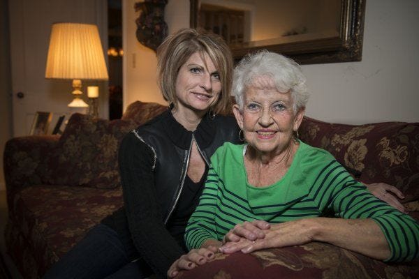 Kristen Jones, 38, left, and Margaret Swanson, 81, both had liver transplants. Swanson is celebrating her 25th year of the transplant.