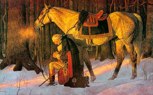 "The Prayer at Valley Forge" by  Arnold Friberg