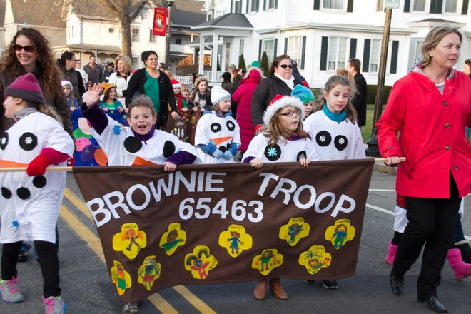 Scouts march in last year's Mansfield Downtown Business Association. Wicked Local Photo/Charlene A. McNeil