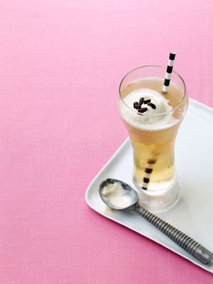 Cold-brewed chocolate floats