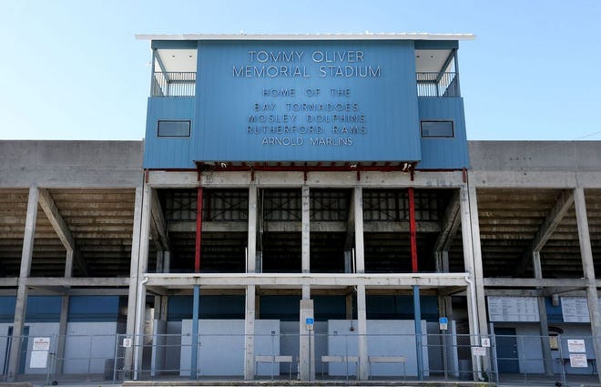 Tommy Oliver Stadium is seen on June 15. (Patti Blake | The News Herald)