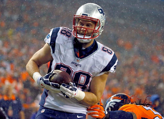 Scott Chandler ascends to New England's No. 1 tight end on Sunday as Rob Gronkowski nurses his injured knee. AP Photo