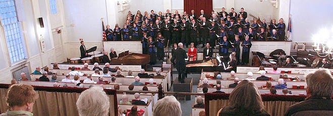 The Pilgrim Festival Chorus presents a winter concert, "A Very British Christmas," at 7:30 p.m. Saturday and 4 p.m. Sunday in the Church of the Pilgrimage, 8 Town Square in Plymouth. Photo courtesy of Denise Maccaferri