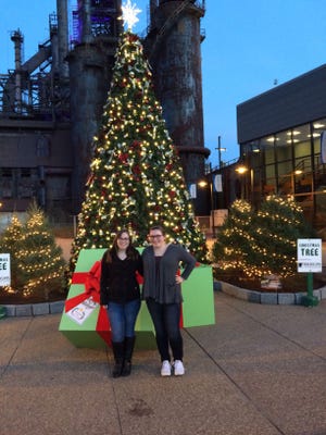 Kimberly (right) and her friend Caroline spent Black Friday in Bethlehem.