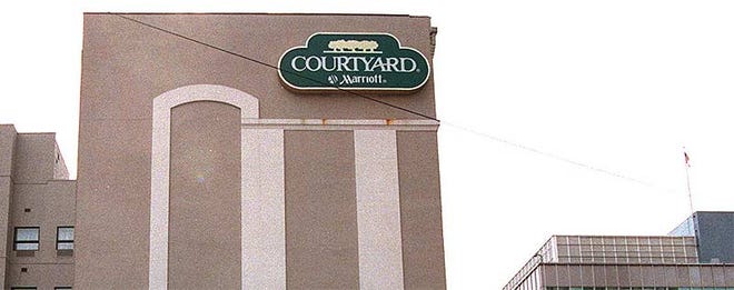The Courtyard by Marriott hotel Downtown is located at 35 W. Spring St.