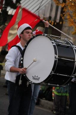 Parker Williams with the Bessemer City High School band marched in the cityâ€™s parade.