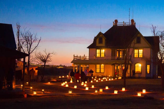 This file photo of a past Candlelight at the Ranch program shows the Barton House, which is one of the historic buildings at the National Ranching Heritage Center.