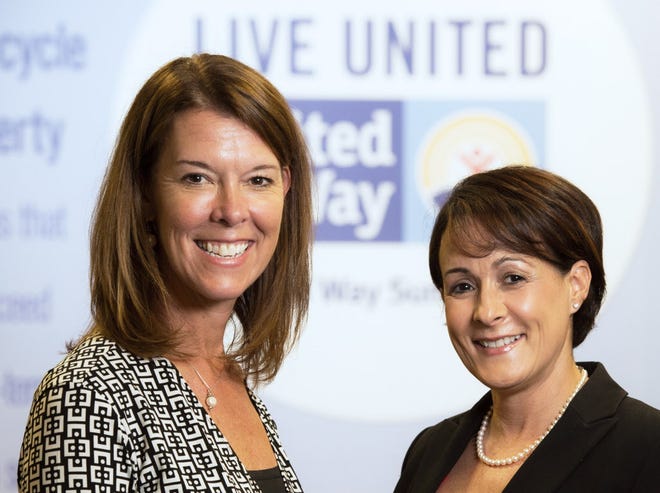 Suzanne McCormick, left, president and CEO of United Way, with Mireya Eavey, United Way's new Sarasota president.