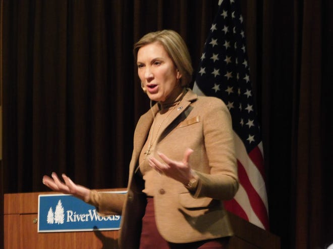 Republican presidential candidate and former Hewlett-Packard CEO Carly Fiorina visited the RiverWoods active retirement community in Exeter on Friday.

Photo by Erik Hawkins/Seacoastonline.com