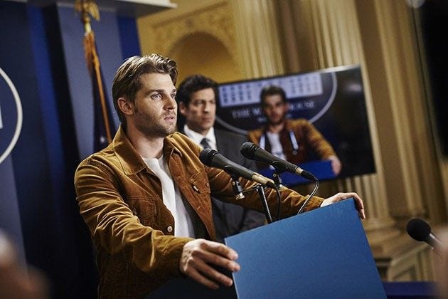 Mike Vogel plays a man chosen to be the bridge between humans and aliens in "Childhood's End."