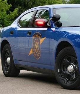 A woman died following a head-on car vs. pickup truck accident on M-21 Monday afternoon.
