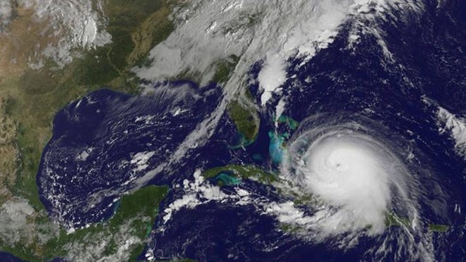 NOAA’s GOES-East satellite captured this visible image of Hurricane Joaquin affecting the Bahamas on Oct. 1, 2015. Joqauin was the most powerful hurricane of the 2015 season with Category 4-strength winds. Credits: NASA/NOAA GOES Project
