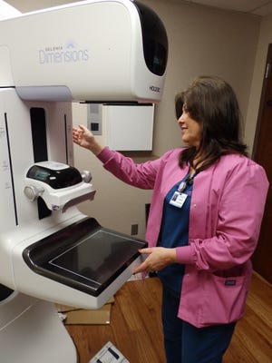 Pardee mammography coordinator Teresa Frady demonstrates the newly installed 3D mammogram device that will be ready for use in mid-February. The machine is one of many new pieces of advanced equipment that are being installed at Pardee Hospital. BETH DE BONA/TIMES-NEWS