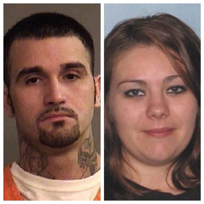 Brian J. Hunt II, left, and Jessica L. Toussant, both of Coshocton, were taken into custody around 3 p.m. Monday after authorities located them at at Motel 6 in Washington, Pennsylvania.