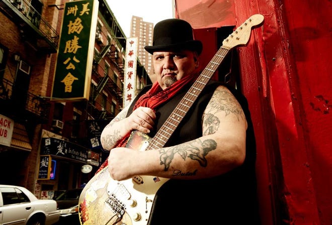 Popa Chubby, aka Ted Horowitz, performs at the Sellersville Theater Sunday.