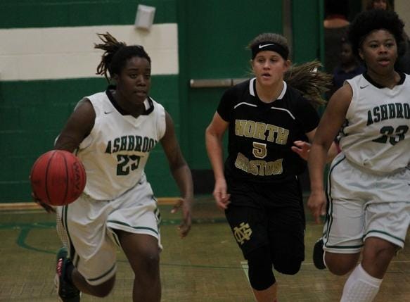 Ciara Phillips (25) and Ashbrook remain No. 1 in the Gazette's girls basketball top five rankings