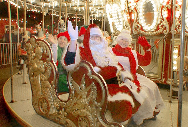 Santa and friends visit Edaville in South Carver, where the annual Festival of Lights captures the spirit of Christmas in America. Wicked Local file photo