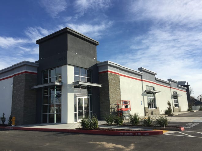This 12,000-square-foot building in the Wilson Fremont Retail Center in Stockton is weeks away from housing a WSS shoe store. It will be the final occupant of the 4.2-acre center, already occupied by a Walgreen's drug store and Panda Express restaurant. REED FUJII/THE RECORD