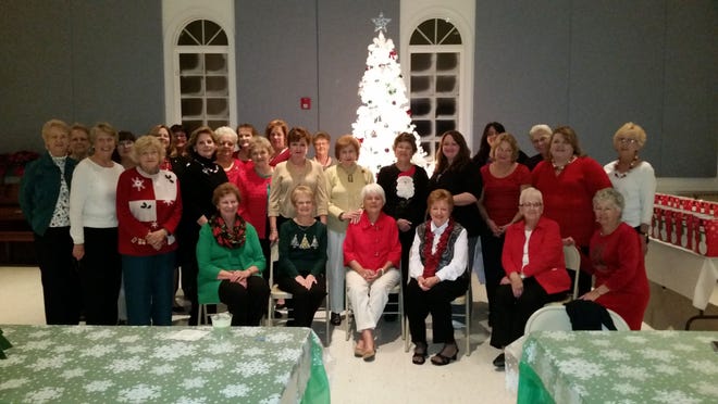 Members of the Matoaca Woman’s Club are pictured at their annual Christmas party. Contributed Photo