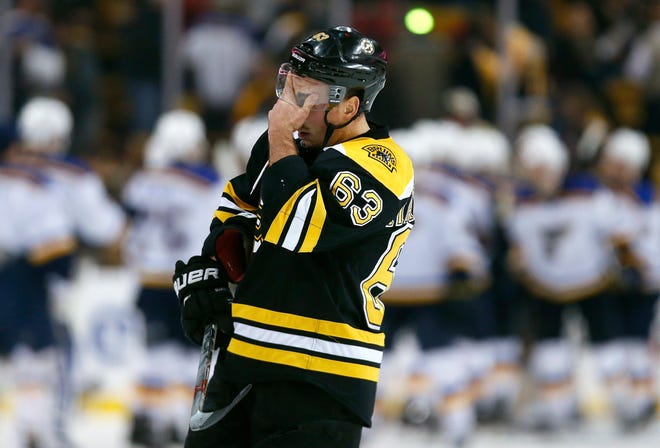 Bruins forward Brad Marchand was suspended three games without pay, including the Winter Classic, by the NHL on Wednesday for clipping Ottawa defenseman Mark Borowiecki. AP Photo