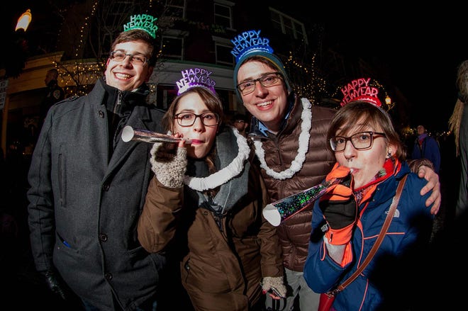 Revelers were out and about in uptown Kingston during a past New Year's Eve celebration. The event will be held again on Thursday. TIMES HERALD-RECORD FILE PHOTO