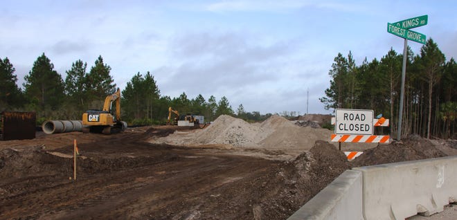 The new I-95 interchange under construction near Matanzas High School in Palm Coast is one of the areas being development in 2016 Thursday December 24, 2015. News-Journal/JIM TILLER
