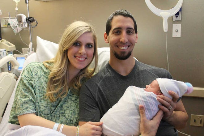 Tori and Brent Gaddis had their first child on New Year's Day at Covenant Children's Hospital in Lubbock. Their son, Grayson Barrett Gaddis, was born at 3:04 p.m. Friday and was 21½ inches long and weighed 8 pounds and 6 ounces.