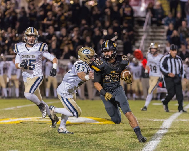 St. Amant wide receiver Briggs Bourgeois was named one of the district's Offensive MVPs. Photo by DKMoon Photography.
