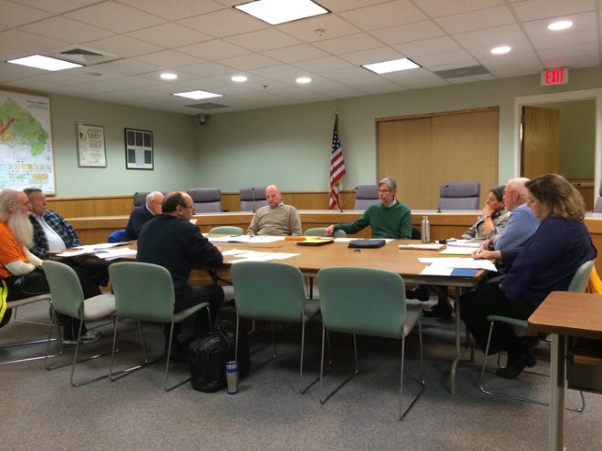 Kittery Town Council meets with members of the Board of Appeals at a council workshop Monday evening. Photo by Brian Early/Seacoastonline