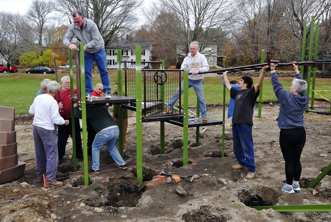 The new playground in Assonet Village comes courtesy of a special team of volunteers. PHOTO BY DAVID W. OLIVEIRA/STANDARD-TIMES SPECIAL/SCMG
