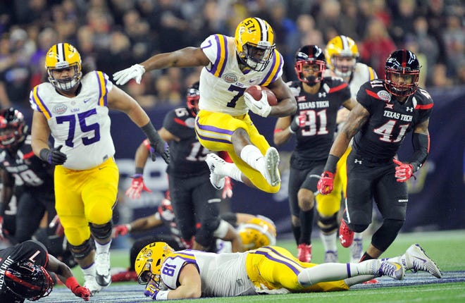 After his effort against Texas Tech, Leonard Fournette finished the season with 1,953 yards and 22 touchdowns. Photo by LSUsports.net.