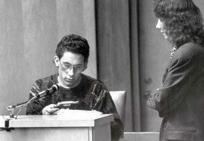Vance "J.R." Lattime Jr. during the 1991 Pamela Smart murder trial. (Portsmouth Herald file photo)