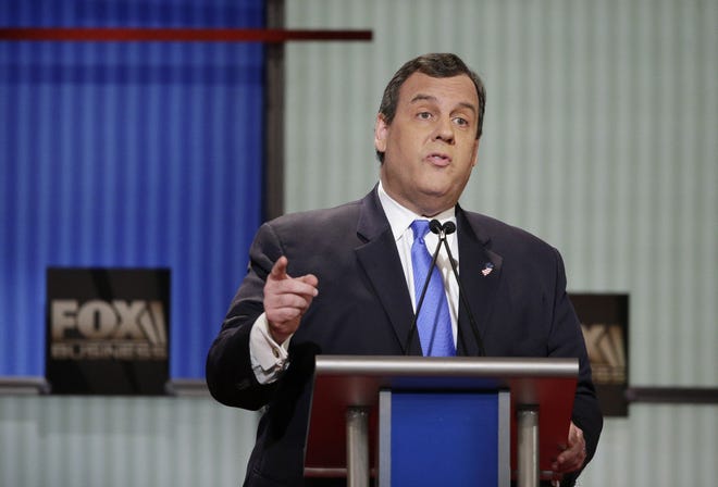 Republican presidential candidate, Gov. Chris Christie speaks during the Fox Business Network Republican presidential debate at the North Charleston Coliseum, Thursday, Jan. 14, 2016, in North Charleston, South Carolina.