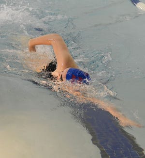 Arendell Parrott Academy's Sarah Remington swims the 100 freestyle Tuesday at Woodmen Center pool.