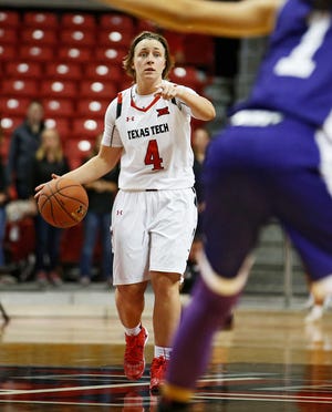 Texas Tech's Ryann Bowser looks to pass the ball during the Lady Raiders' game against the Wildcats on Wednesday, Dec. 02, 2015, at United Supermarkets Arena in Lubbock, Texas. (Brad Tollefson/A-J Media)