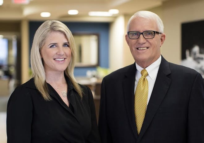 Kelly Parsons Kwiatek, left, is an attorney, partner and shareholder at Daytona Beach law firm Cobb Cole, who was inspired to become a lawyer by her father, William A. Parsons, who was an attorney for 25 years before becoming a judge in 1998. Parsons, 68, retired at the end of December as a judge and has now returned to practicing law as an Of Counsel attorney at Cobb Cole. PHOTO COURTESY COBB COLE