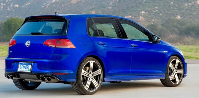 VW’s brilliant Golf R hatchback gets special bumpers and side skirts, a distinctive grille and rear diffuser, four chrome exhaust tips, Bi-Xenon headlights with LED daytime running lights, and aluminum wheels with low-profile tires and black brake calipers. And that’s just on the outside. (VW)