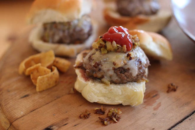 These beer-steamed cheese and mushroom beef sliders are from a recipe by Sara Moulton.