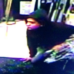 Weymouth police say this security-camera image shows the man who broke into the Mutual gas station at 365 Broad St. in the early hours of Tuesday morning.