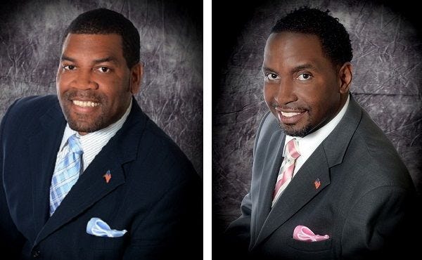Willingboro Mayor Nathaniel Anderson (right) has filed a civil complaint against Deputy Mayor Chris Walker (left) alleging Walker made false and defamatory statements that damaged his reputation.
