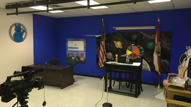 Wellington Elementary School already has a TV studio, but administrators are hoping to upgrade it after it rolls out its Fine Arts Academy. (Matt Morgan/The Palm Beach Post)