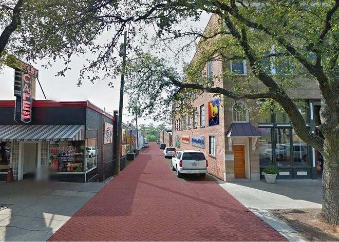 A mock up of changes that could possibly come to Arrey Street under the City Center Master Plan, which is currently being updated. Consultants have talked about lining the alley with art and lights, making it more pedestrian friendly and laying down brick.