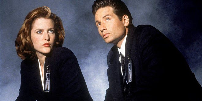 Gillian Anderson and David Duchovny reprise their roles as Dana Scully and Mulder on "The X-Files," returning on Fox at 10 p.m. FOX PHOTO